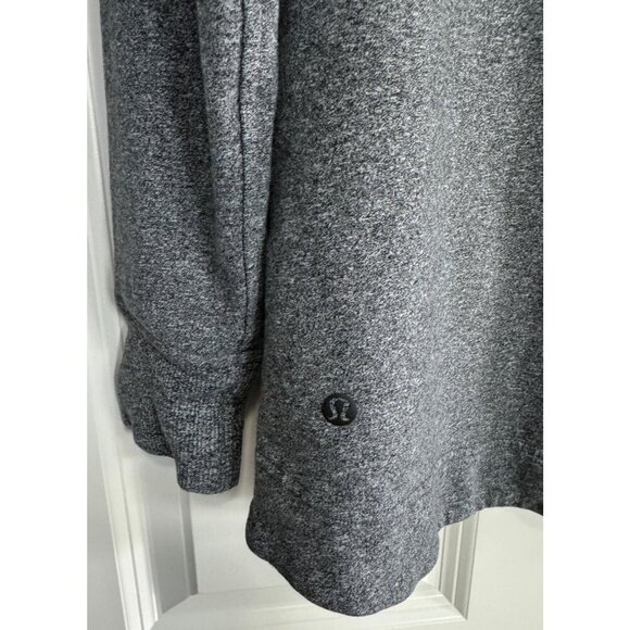 Lululemon Split Pullover Hoodie Sweatshirt Charcoal Gray Speckled Black Womens 4 - Picture 5 of 7